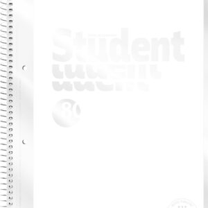 BRUNNEN College Notepad Premium Student "White" | A4, Line Style 28, 80 Sheets, White