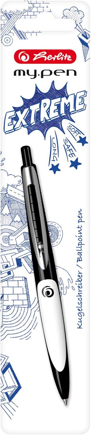 herlitz 50028276 my.pen ballpoint pen, black/white, 1 piece – Bild 3