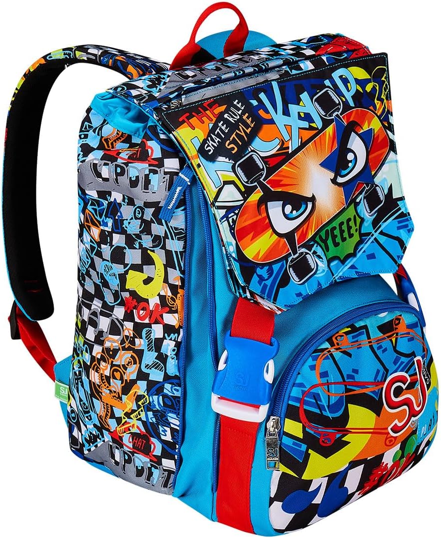 SJ GANG STYLE JAM GANG Unisex Kinder Erweiterbarer Rucksack Sj SDOPP-Rucksack. BIG SJ GANG FACCE DA SJ! (1er Pack) – Bild 5
