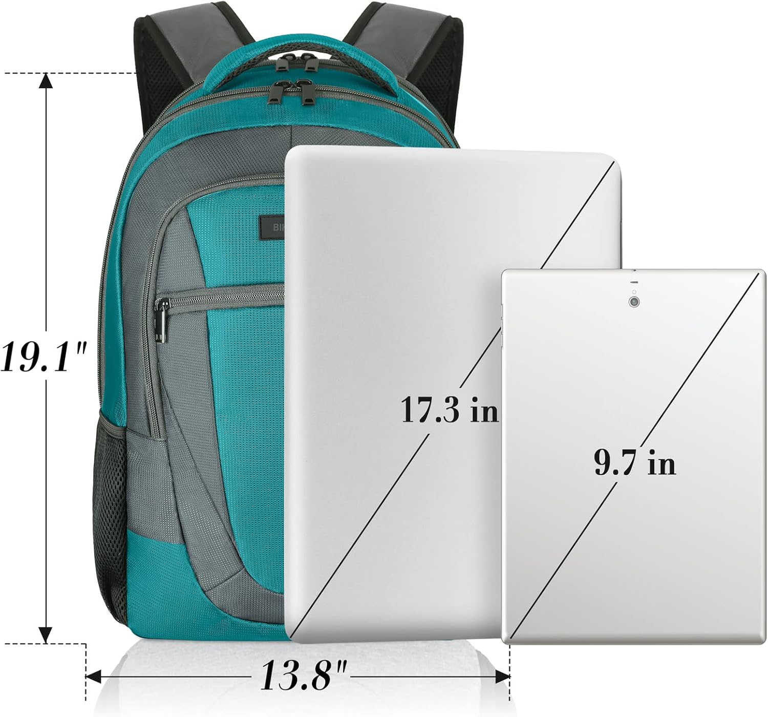 BIKROD Men's and Women's Backpack, School Backpack for Boys, Girls, Teenagers, Waterproof Backpack, 17.3 inch Laptop Bag with USB Charging Port, Work, Travel, Hiking Backpack with Anti-Theft Bag – Bild 7