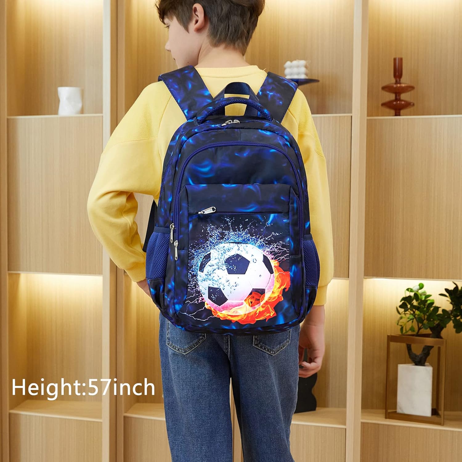 LEDAOU School Backpack Boys Teenagers Children Juvenile Girls Daypack Girls Leisure Backpack, blue, Backpack – Bild 4