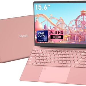 2025 Latest 15.6 Inch FHD Laptop, 16 GB RAM, 512 GB SSD, Celeron 5205U, QWERTY Keyboard with Backlight, Fingerprint Reader, WiFi, HDMI, Notebook Computer for Business and Students