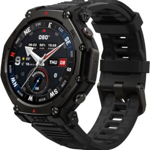 Amazfit T-Rex 3 Pro Outdoor Smartwatch 48 mm Sapphire AMOLED Display, Titanium Bezel, Dual Band GPS, Offline Maps, 25 Day Battery, Integrated Torch, 10 ATM, 180+ Sports Modes for Android & iPhone