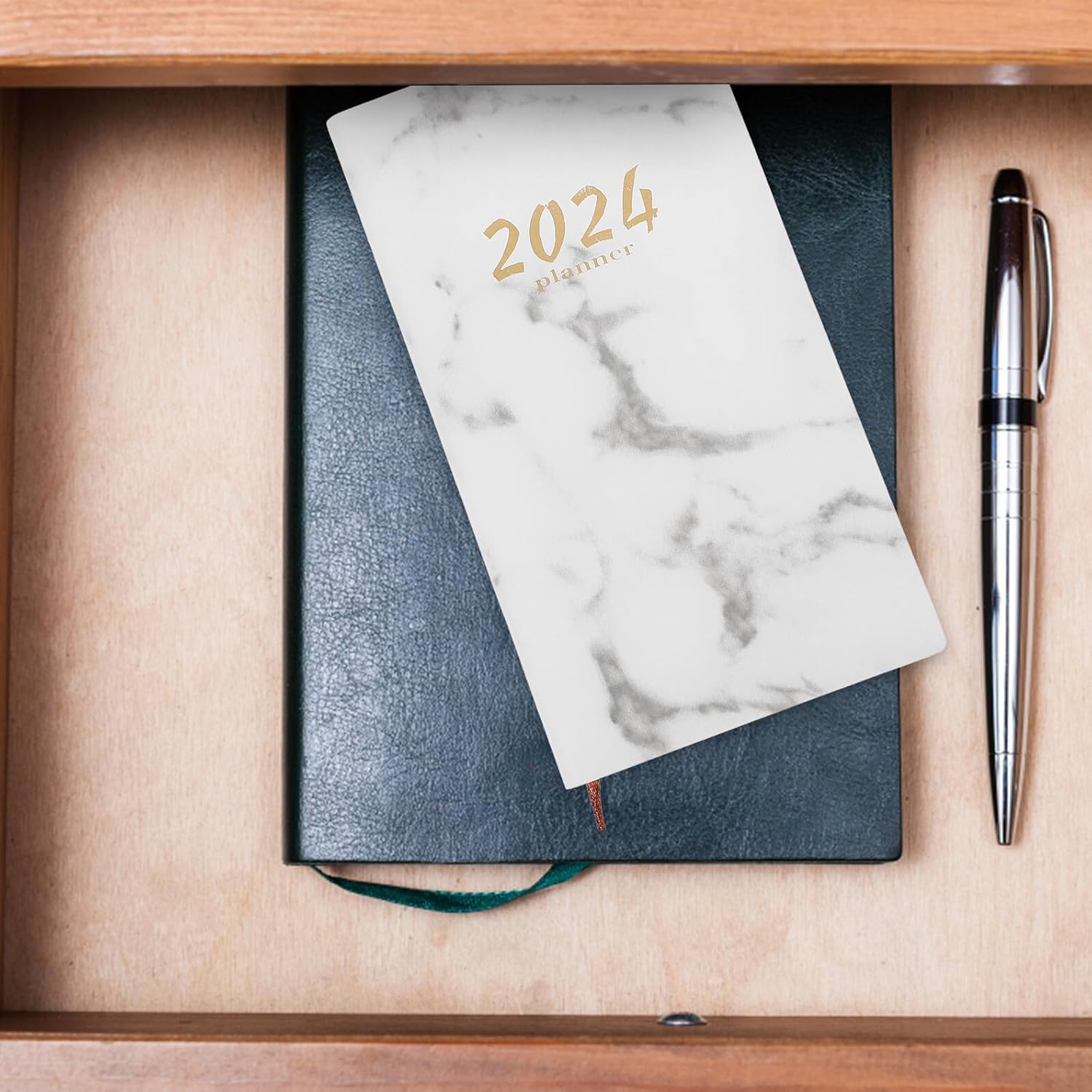 HOMSFOU A6 Terminplaner Wochenplaner aus Robustem Material mit Lesezeichen für Arbeit und Homeschooling Effizienter Lernplaner und Stundenplaner Weißer Planungsblock – Bild 4