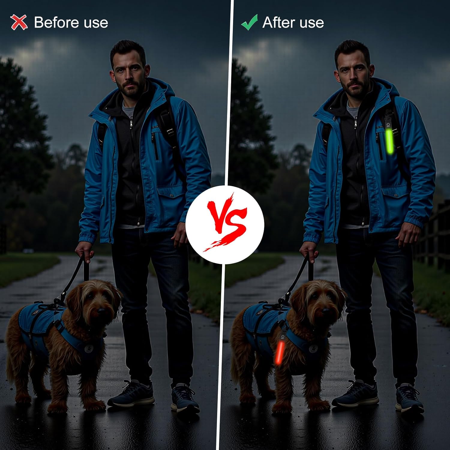 Pack of 5 LED Flashing Light School Bag, 3 Light Modes, Children's Safety Light, Reflective Light Strip, Reflector Attachments for Running, Mountaineering, Hiking – Bild 6