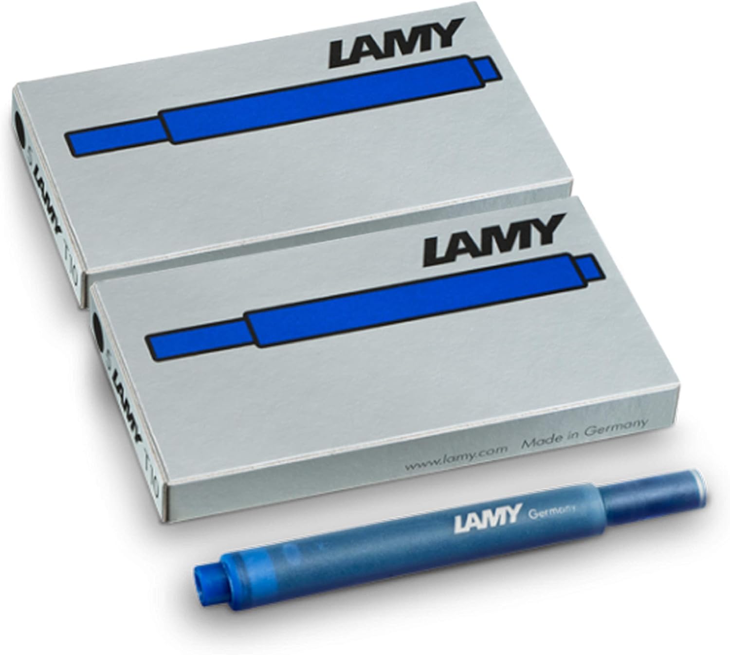 Lamy ABC 009 Fountain Pen Made of Maple Wood and Plastic in Blue Steel Nib, Polished - Spring Thickness A (Beginner) (Spring A, Fountain Holder + Cartridges, Red) – Bild 3
