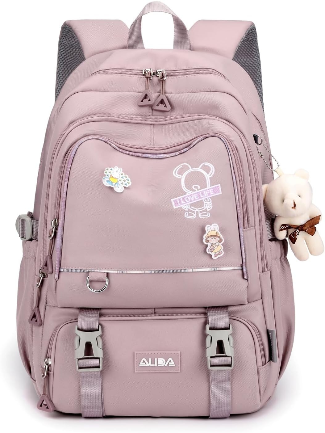 School Backpack Teenager Girls Backpack School Teenager Large School Bag Girls Waterproof Casual Daypack for Primary School, Secondary and University Backpack Black Purple Blue, 8493# Purple, – Bild 9