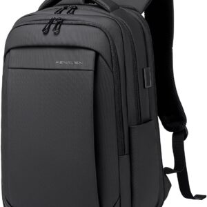 Men's Backpack - Hand Luggage Backpack 15.6 Inch Laptop Backpack Expandable (Waterproof & Anti-Theft) - Elegant Laptop Bag for Office, Travel, Commuting and School - Unisex Design, black