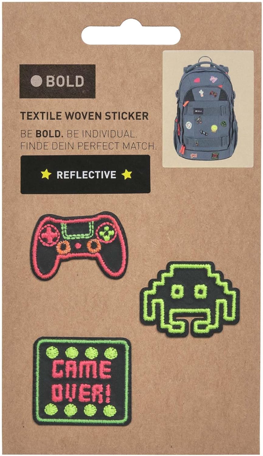 BOLD Lässig Textile Stickers Self-Adhesive (Pack of 3) / Bold Match Textile Sticker