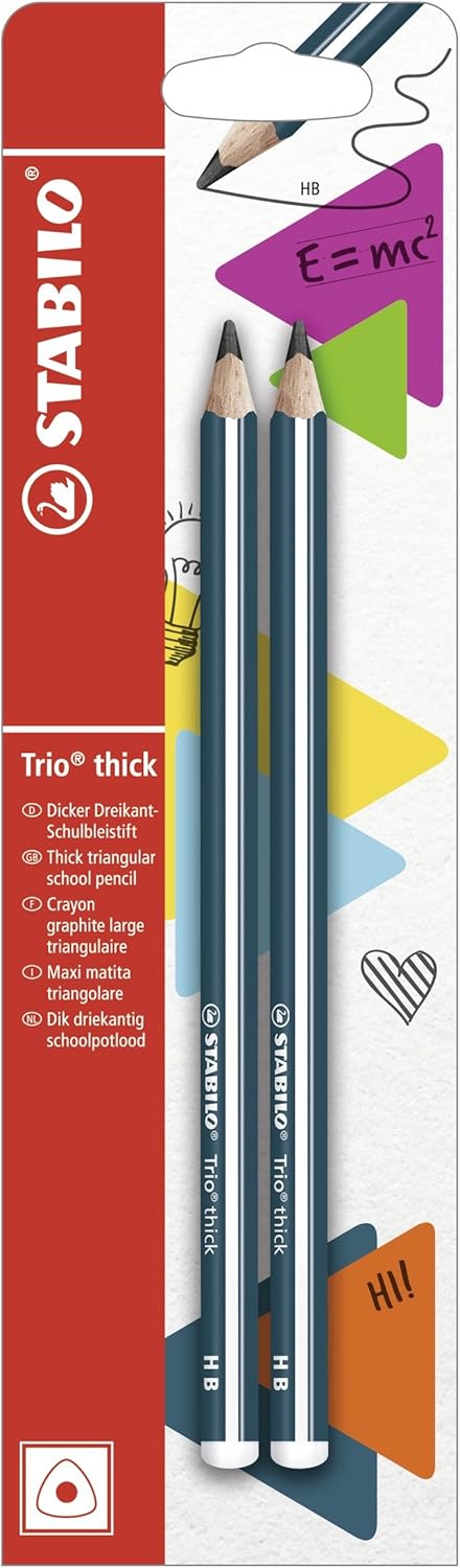 STABILO - Pencil - Trio Thick in Petrol - Pack of 2 - Hardness HB