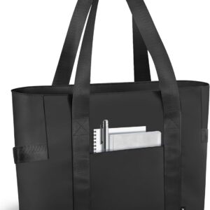 Prite Laptop Tote Bag for Women Waterproof Shoulder Bag with 16 Inch Computer Compartment for Work School Travel