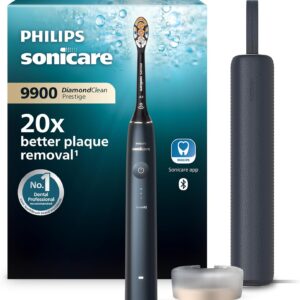 Philips Sonicare Prestige 9900 Our Most Advanced Electric Toothbrush HX9992/12 with SenseIQ All-in-One Brush Head Artificial Intelligence in the Philips Sonicare App Colour: Midnight Blue