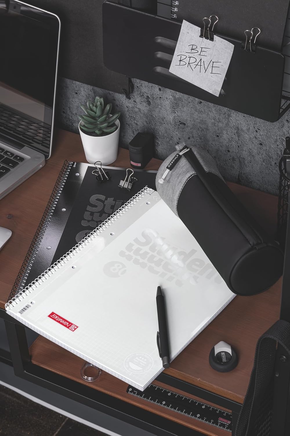 BRUNNEN College Notepad Premium Student "White" | A4, Line Style 28, 80 Sheets, White – Bild 5