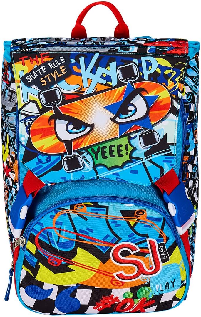 SJ GANG STYLE JAM GANG Unisex Kinder Erweiterbarer Rucksack Sj SDOPP-Rucksack. BIG SJ GANG FACCE DA SJ! (1er Pack)