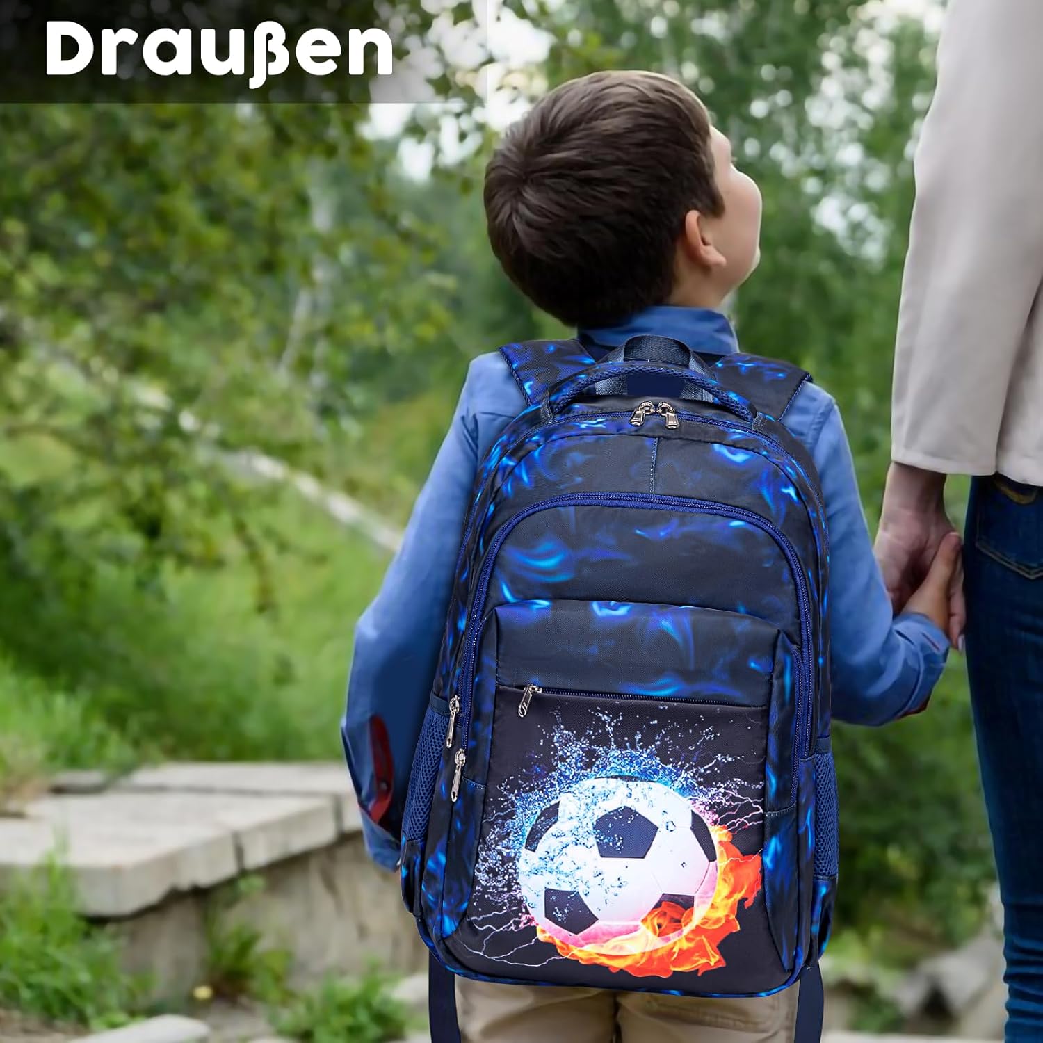 Ledaou School Backpack for Boys, Teenagers, Girls, Children’s School Bags, Waterproof, Lightweight School Bag, Large, for School Gifts, blue – Bild 9
