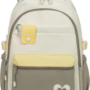 School Backpack Girls Teenagers 2025 Backpack School High School School Bag High Level Water-Repellent for 15.6 Inch Laptop School Bag Casual Travel 22L Green