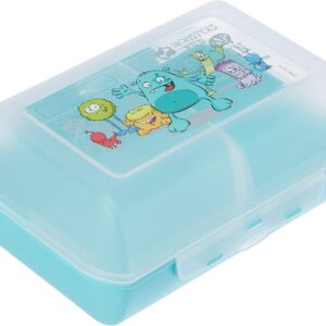 Emsa 514482 Lunch box for children, Removable partition, monster motif, Mint, Variabolo Monster
