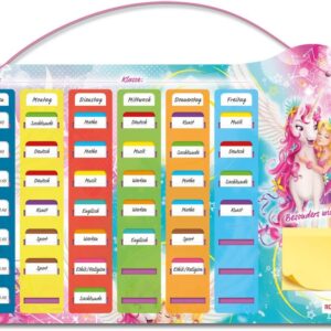 ROTH Clip + Clear Timetable Steck Fix Magic Unicorn DIN A3