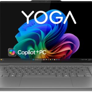 Lenovo Yoga 9i 2-in-1 Aura Edition Laptop | Copilot+ PC AI | 14 Inch WQUXGA OLED Touch Display | Intel Core Ultra 7 | 32GB RAM | 1TB SSD | Intel Arc 140V Graphics | Windows 11 Home | QWERTZ | Luna Grey