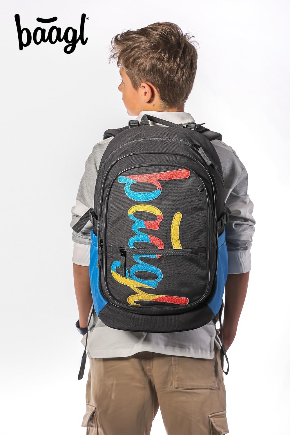 Baagl School Backpack Set, School Bag for Primary School, Primary School Satchel with Chest Strap, Ergonomic School Bag 3 Pieces, School bag set – Bild 7