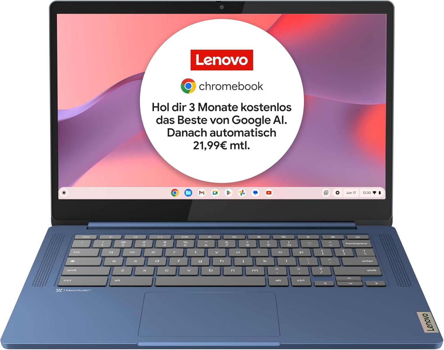 Lenovo Chromebook IdeaPad Slim 3 | 14 Inch Full HD Display | Mediatek MT8186 | 4GB RAM | 64GB SSD | ARM Mali-G52 Graphics | Chrome OS | QWERTZ | Blue – Bild 8
