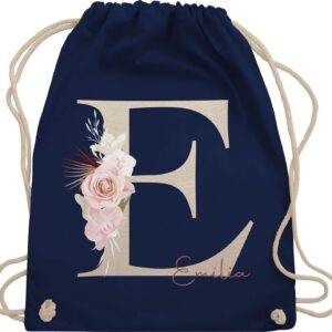 Geschenk mit Namen personalisiert by Shirtracer - Gym Bag Backpack - Initials - Initial Letter Name