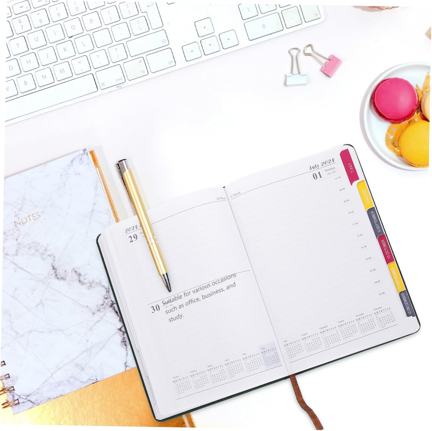 OSALADI Notizbuch Planer Besprechungsblock Tagebuch Stundenplaner Schüler Reisenotizbuch Business-notizbuch Schreibwaren Geschenk Kreativ Scrapbook – Bild 4