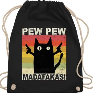 Shirtracer – Gym Bag Backpack – Sayings Statement – Pew Pew Madafakas