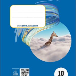 Staufen Style exercise book, 10 notebooks, 16 sheets each, DIN A5, ruling style 10 (5 mm squared with margin), 80 g/m² paper