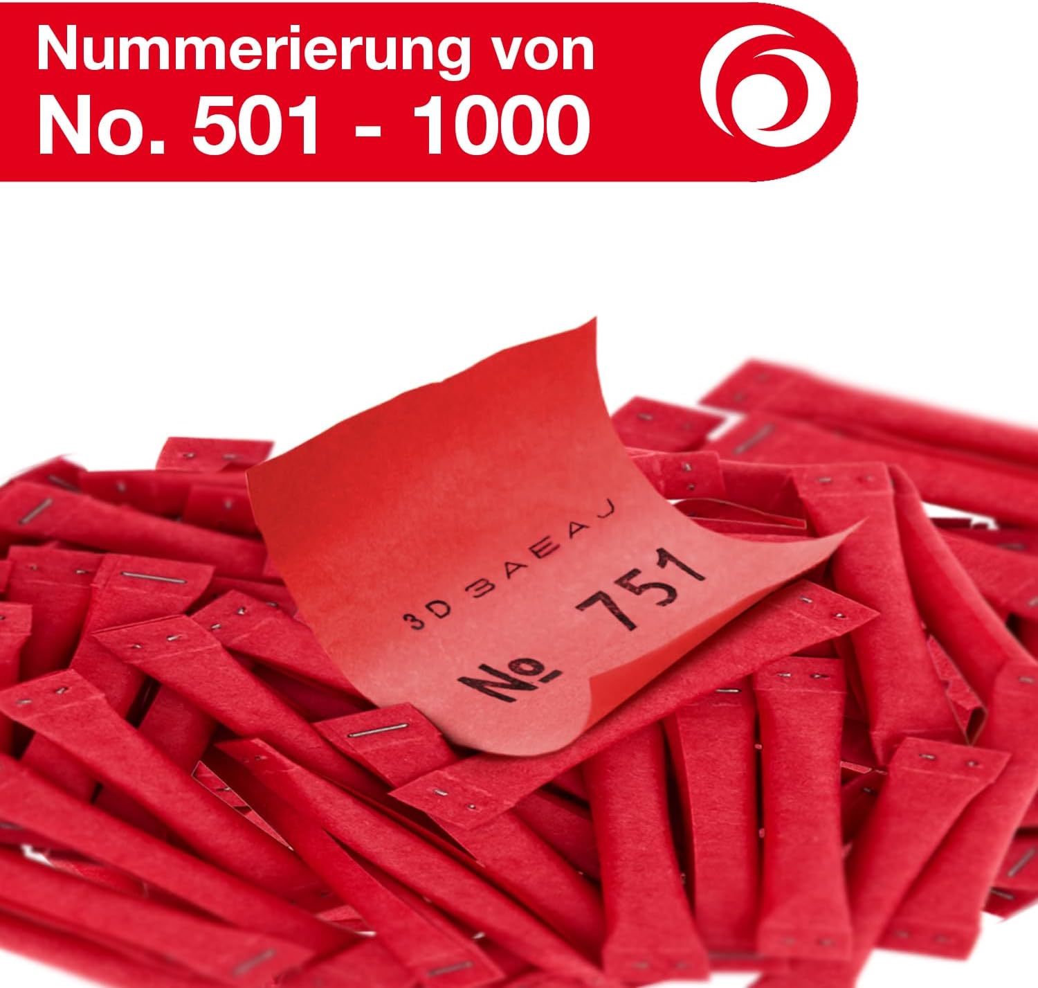 Herlitz 791863 Raffle Tickets Numbered 501-1000 Red Pack of 10 x 50 – Bild 7