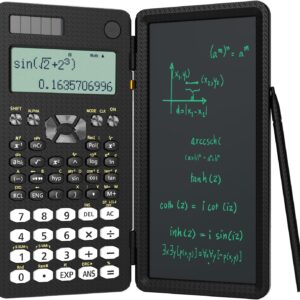 Scientific Calculator with Notepad, ROATEE Office 82 MS Scientific Calculator, 16.5 cm, Foldable Scientific Calculator with Writing Tablet for Students