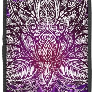Large Capacity Pencil Case Mystic Lotus Boho Trippy Purple Pencil Box Pen Pouch for Middle/High School Office College Adult Girl and Boy, As Pic, Bag organiser