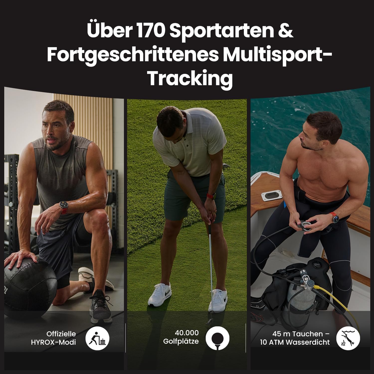 Amazfit Balance 2 Smartwatch 47 mm 1.5 Inch AMOLED Sapphire Glass, Offline Maps, Dual Band GPS, 21 Day Battery Life, 170+ Sports Modes, Hydrox & Golf Mode, Heart Rate & Sleep Tracking for Android & iPhone – Bild 4