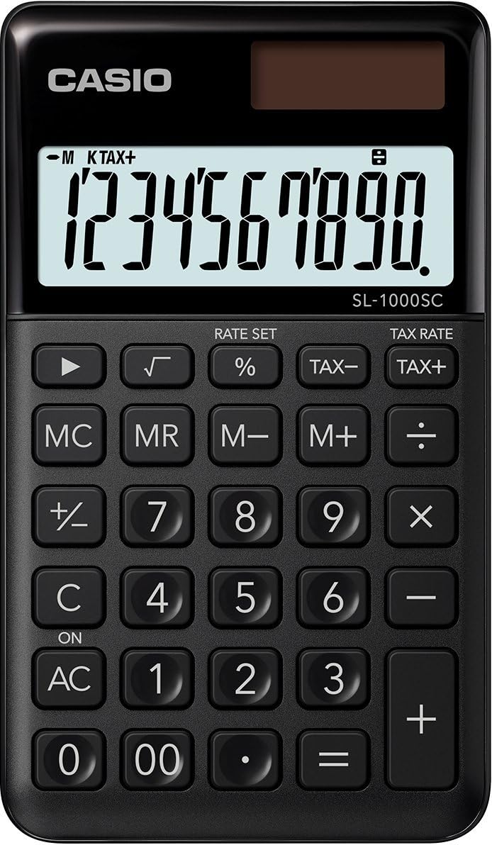 Casio SL-1000SC-WE Stylish Calculator, 10 Digits, White