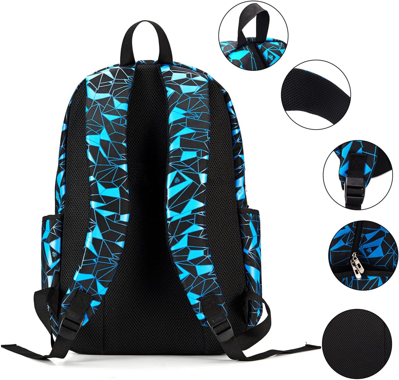 bunie Backpack for Boys Large Book Bag Waterproof School Bag Pencil Case Shoulder Bag Set for Primary School Middle School High School – Bild 4