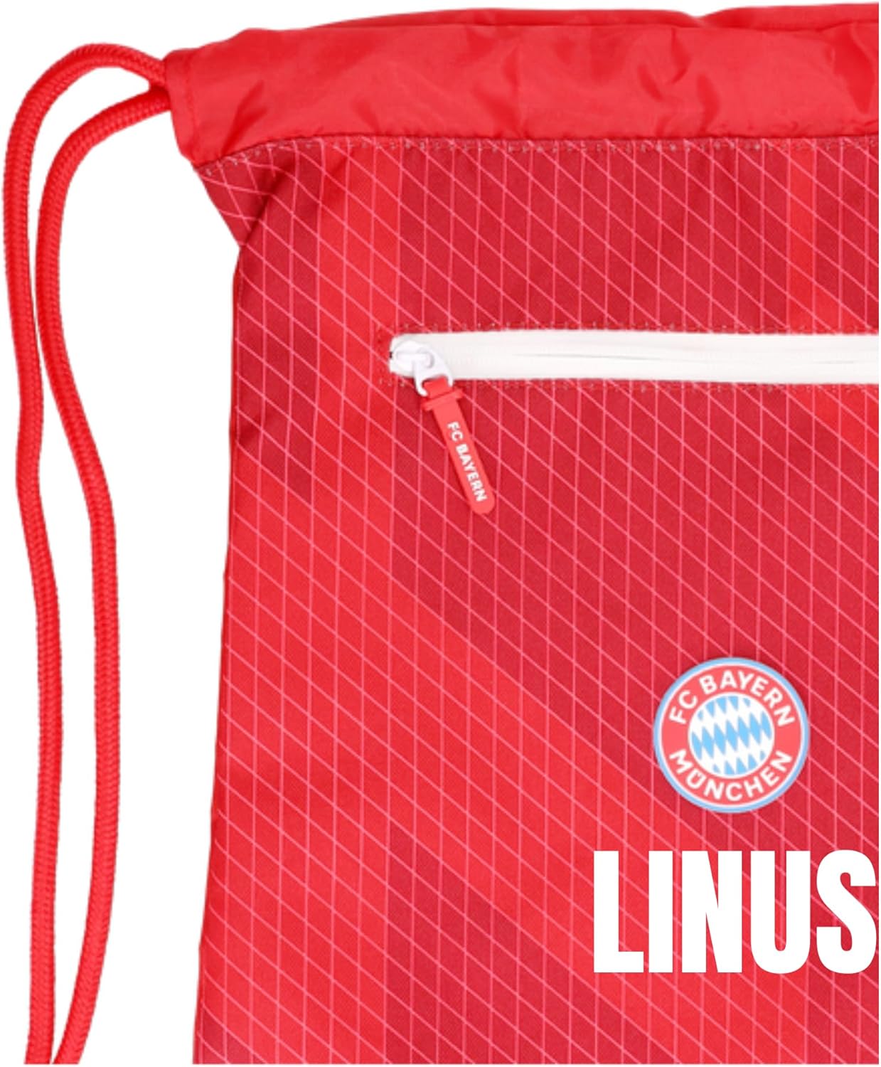FC Bayern München Children's Gym Bag, Personalised with Name, Red – Bild 2