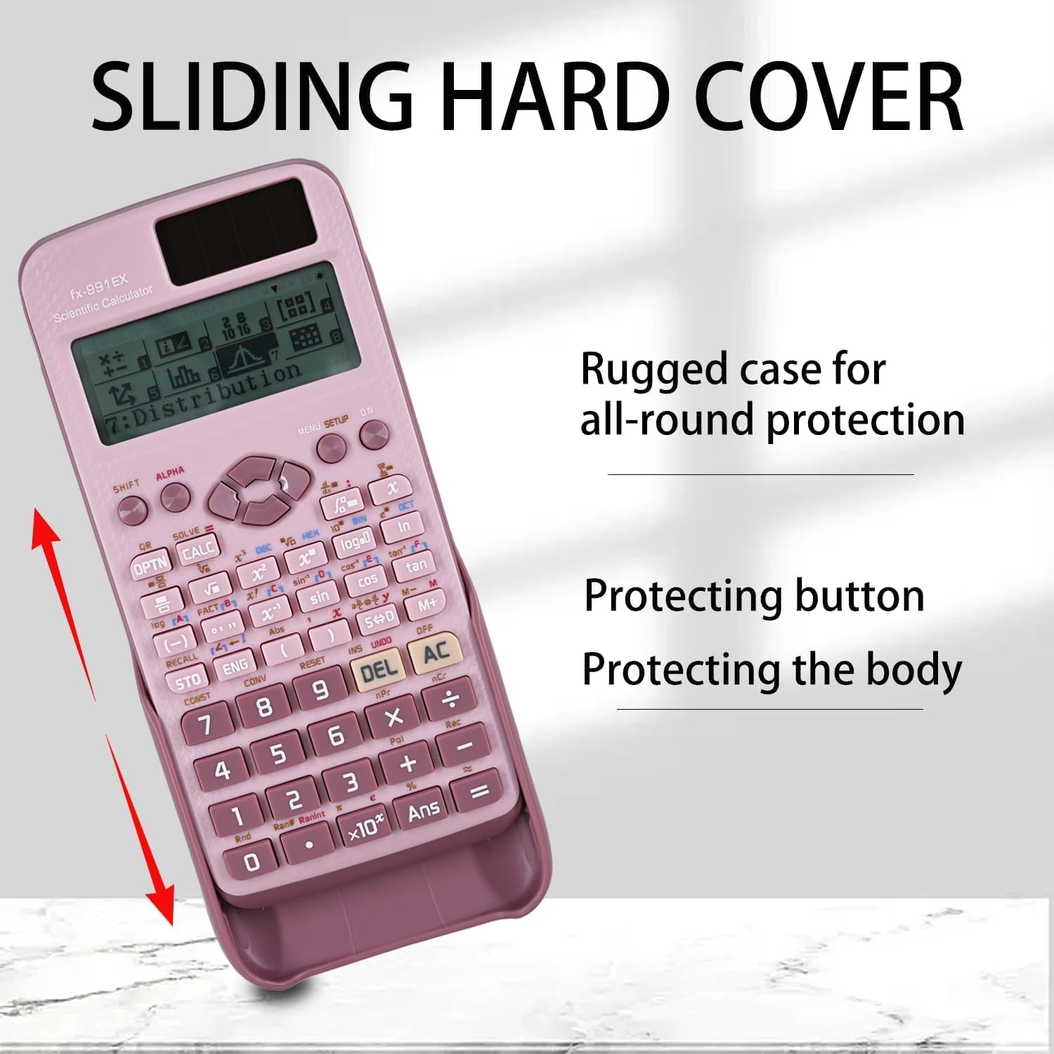 FX-991EX 522 Functions 10+2 Screen Displays Scientific Calculator Ideal for Students and Teachers Office (Pink) – Bild 4