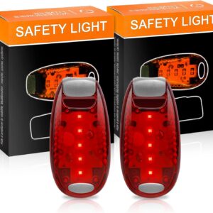 Sosayet LED Safety Light Set of 2, Flashing Light School Bag Light, Clip Reflector Backpack Light Running Light, Safety Light for Children Backpack, Jogger, Pram