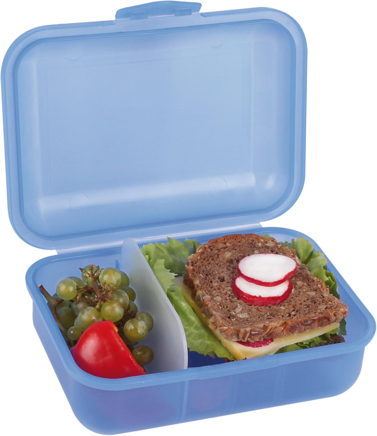 Emil Lunch Box School Work Children Boys & Girls Snack Box Also for Adults Lunch Box with Divider Adjustable BPA Free (Blue) – Bild 4