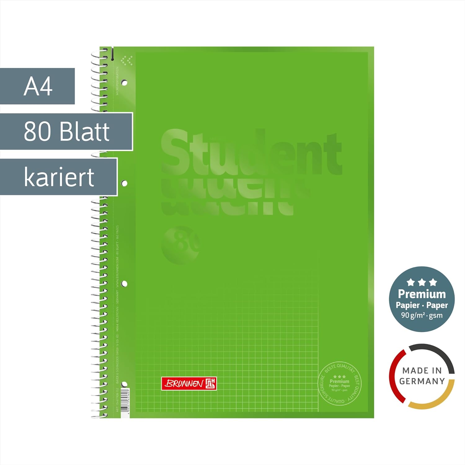 Baier Schneider &College Notepad Colour Code Spiral, 4 Parts, 90 g/M ² A4 Lined 26 – Bild 2