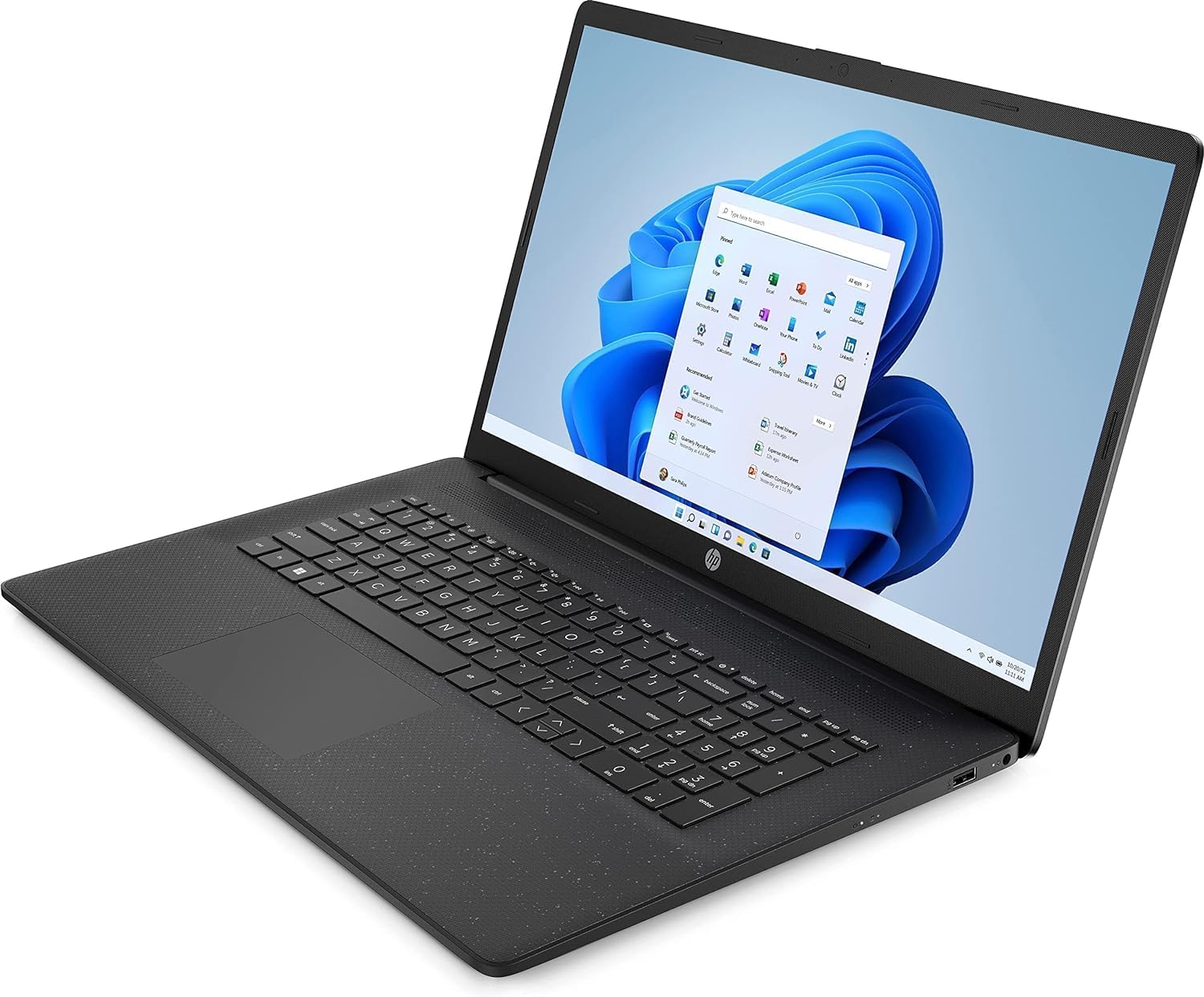 HP Laptop with 17.3" FHD Display, AMD Ryzen 3 7320U, 8GB DDR5 RAM, 512GB SSD, AMD Radeon Graphics, Windows 11, QWERTZ, Black with 25GB Dropbox Memory for 12 Months – Bild 11