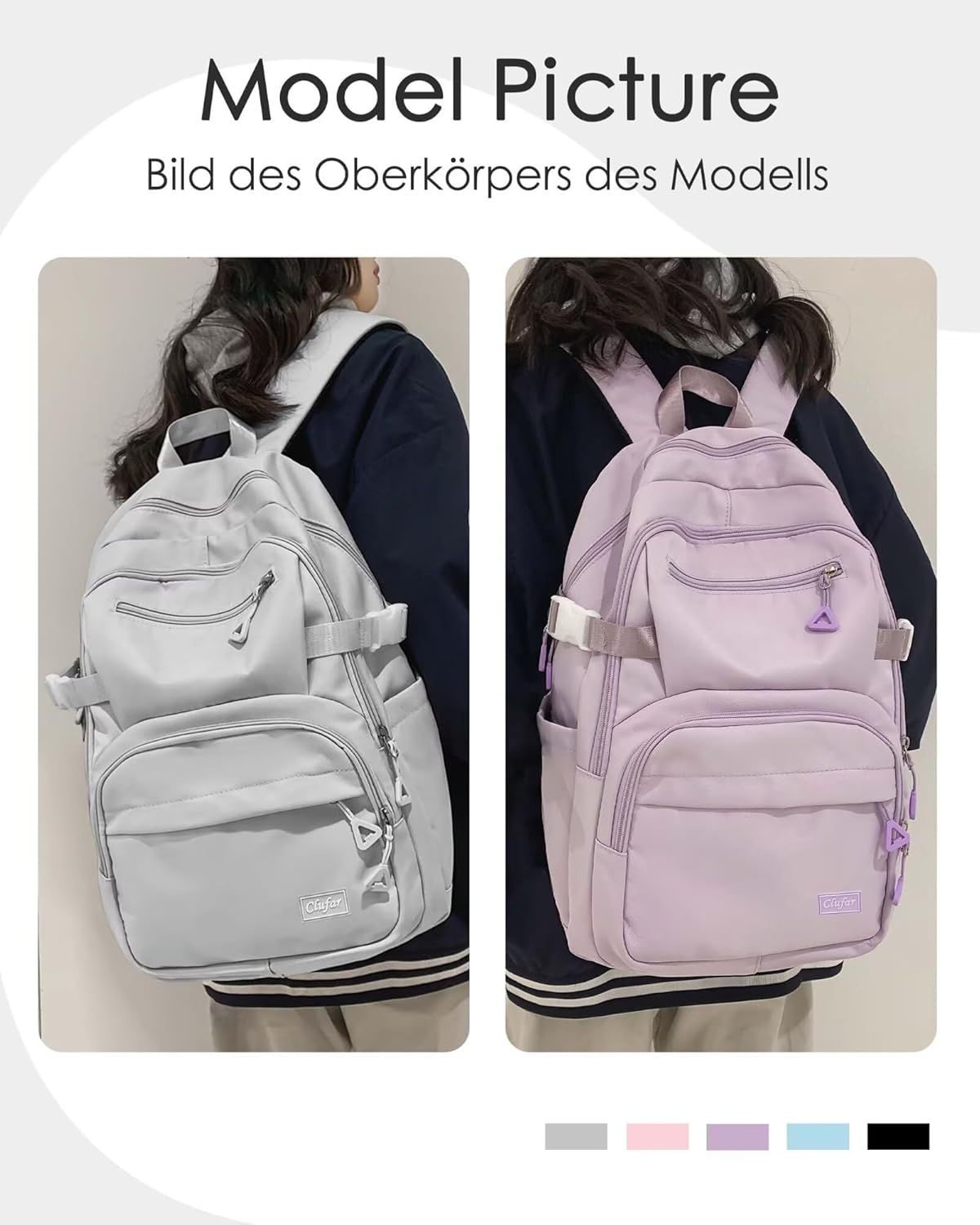 School Backpack Girls Boys Teenagers Waterproof School Bag Lightweight Backpack School Bag Comfortable School Bag Backpack Multi Bag School Backpacks Large for Girls Boys – Bild 5