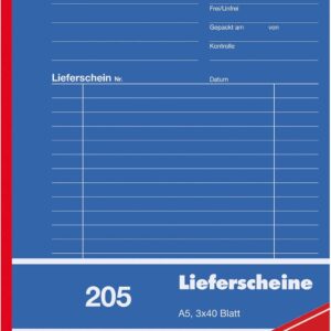 Herlitz 883546 Delivery Note Book A5 205 3×40 Sheets Self-Copying (Pack of 2)