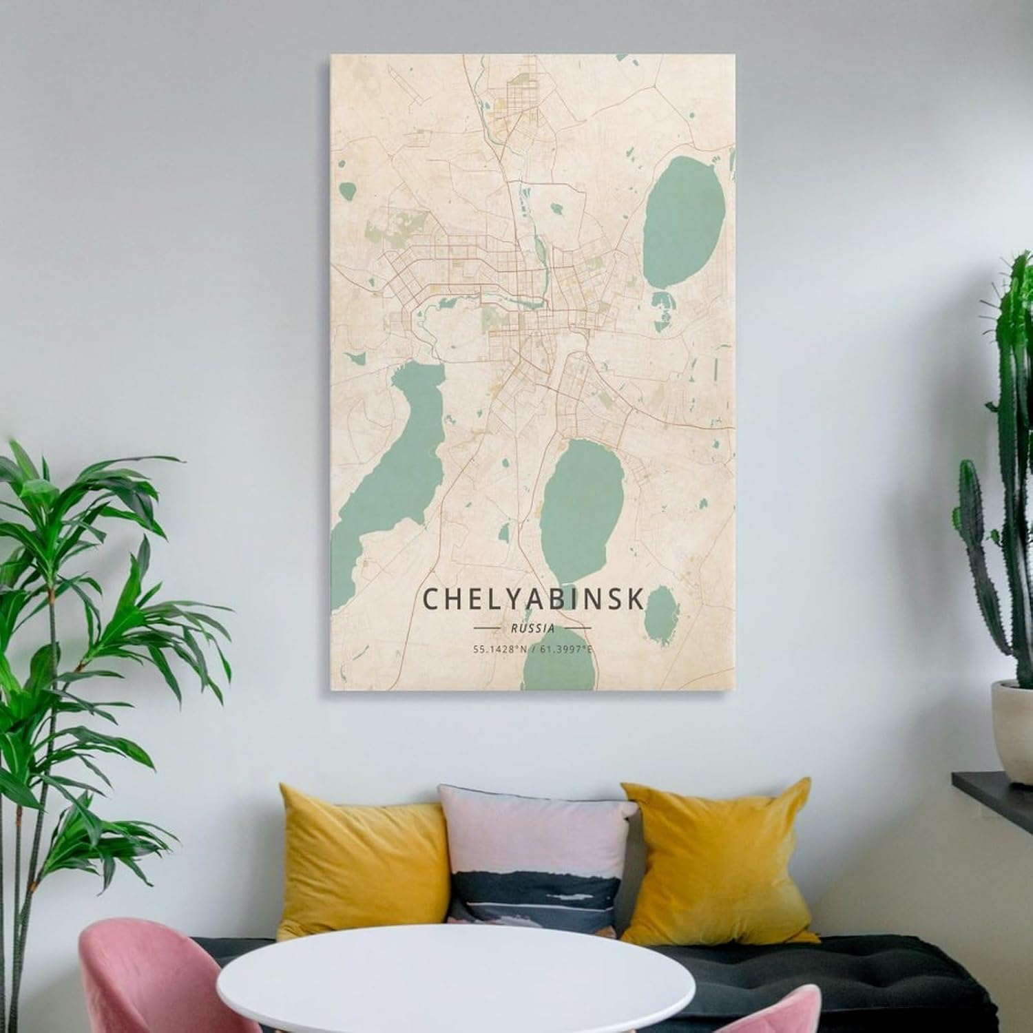 LZTEN Tscheljabinsk, Russland-Karten-Poster, Vintage-Druck, Leinwand, Wandkunstdruck, Poster für Zuhause, Schule, Büro, Dekoration, ungerahmt, 40 x 60 cm – Bild 7