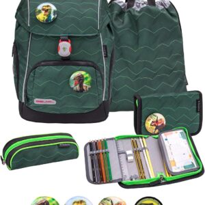 Belmil Premium Comfy Plus Ergonomic School Bag Set 5 Pieces for Small Children / First Graders - Staedtler, Chest Strap, Waist Belt, Magnetic Closure (405-73/P/S)