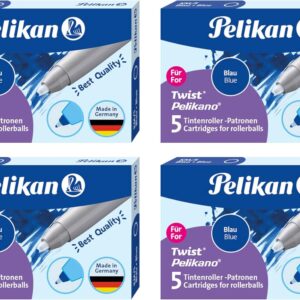 Pelikan 946251 Ink Cartridges for Rollerball Pens (Pack of 4 x 5)