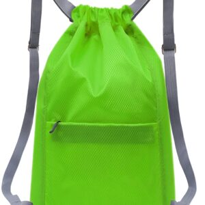Waterproof Drawstring Bag, Gym Bag, Sports Bag, Men and Women, Foldable Large Capacity Bag with Drawstring Backpack, Drawstring Bag for Hiking, Camping, Travel