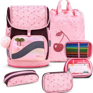 Belmil Smarty Plus Premium School Bag Set 405-51/P/S (Cherry Blossom 2)
