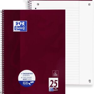 Oxford A4 Ruled College Notepad 80 Sheets Punched Purple (Pack of 2)