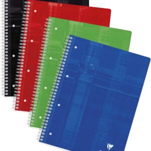 Clairefontaine 8249C College Notepad A4 Squared Margin 120 Sheets Assorted Colours